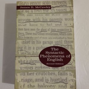 The Syntactic Phenomena of English. Second Edition. By J. McCawley.
